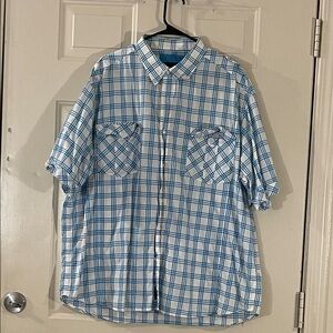 Rocawear Men's Blue and White Checkered Shirt